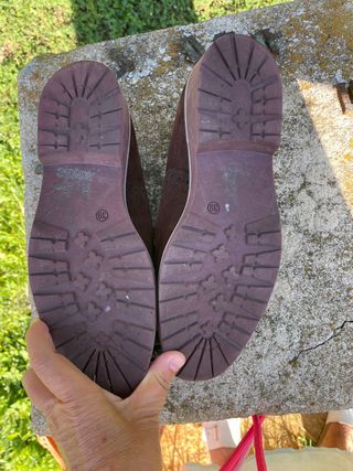 zapatos de ante serraje de goma