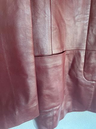 chaqueta T-L cuero ovino rojo