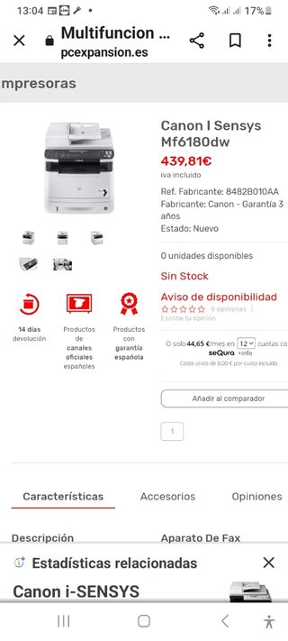 IMPRESORA CANON MULTIFUNCIONAL