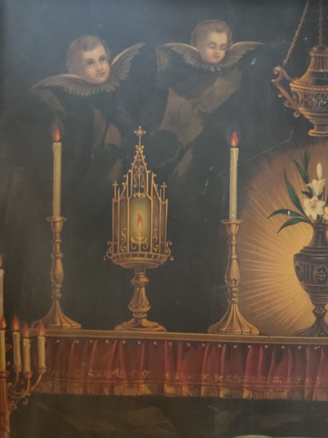 Antico dipinto religioso (tavola)