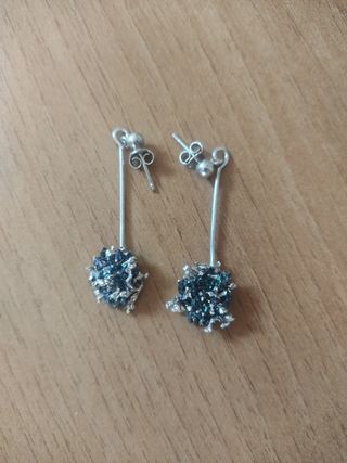 Pendientes de plata y piedras