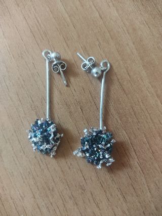 Pendientes de plata y piedras