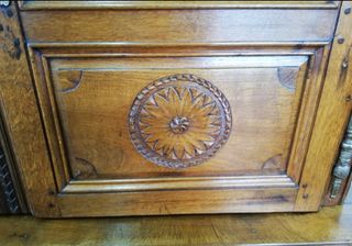 mueble platero restaurado roble