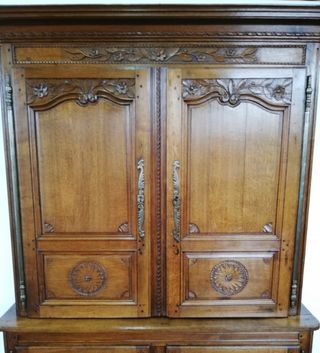 mueble platero restaurado roble