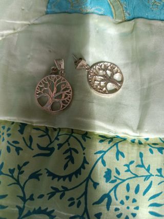 Pendientes plata árbol de la vida