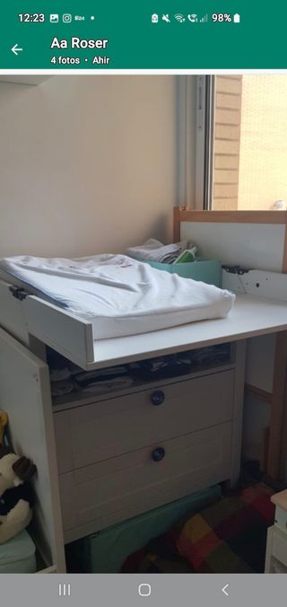 Cama infantil y cajonera