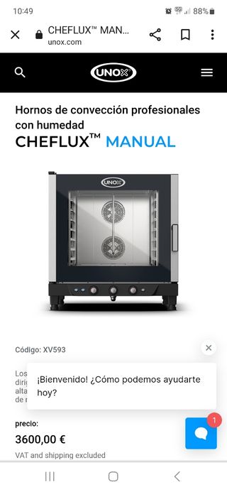 Horno mixto Unox Cheflux