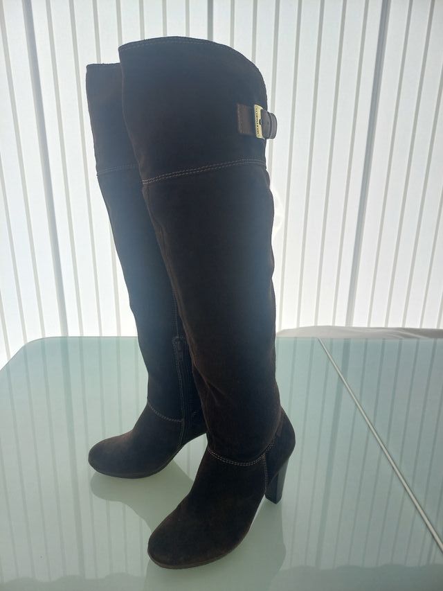 Botas Martinelli de piel marrón ante para mujer