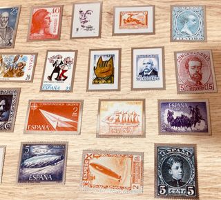 Original Colección de 22 sellos de metal