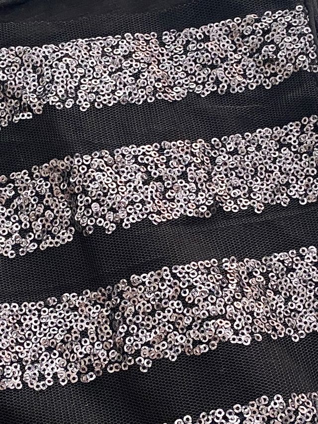 Top lentejuelas Mango negro