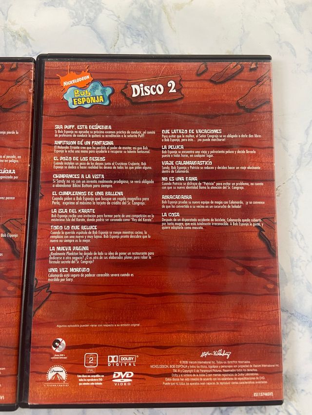 dvd bob esponja 
