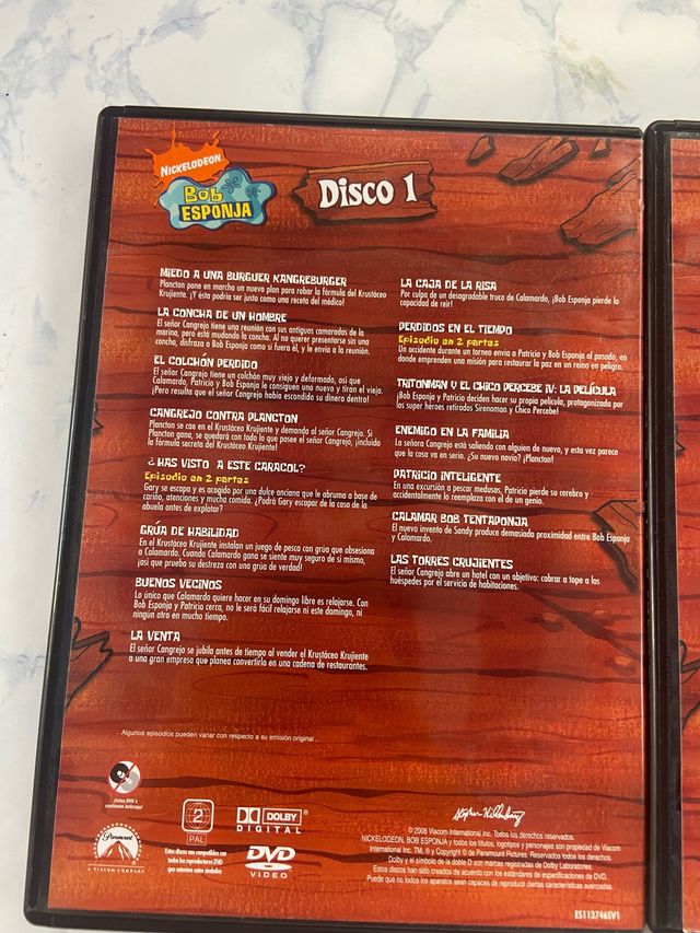dvd bob esponja 