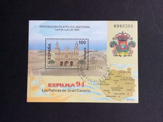 Edifil 3312 HB Exfilna 94 L. PalmasG.C matasellada