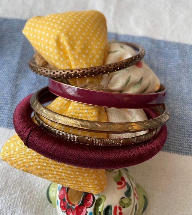 Bracciale Bijou Brigitte metallo oro bordeaux