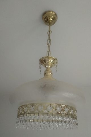Lámpara techo de cristal