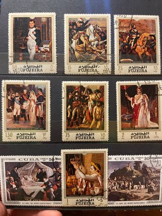 lote 9 sellos NAPOLEON BONAPARTE 1970