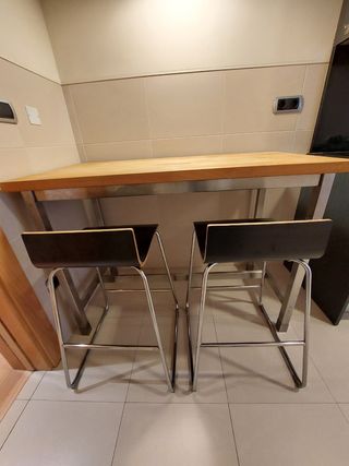 Taburete de madera para barra de cocina