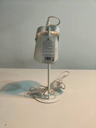 LAMPARA MESA FOCO VINTAGE METAL BLANCO 38X15 NUEVO