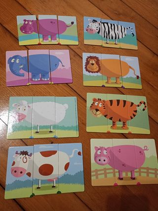 Puzzles para 3 años Diset Educativa y Animal mix