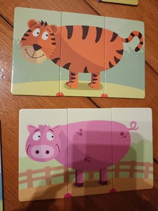 Puzzles para 3 años Diset Educativa y Animal mix