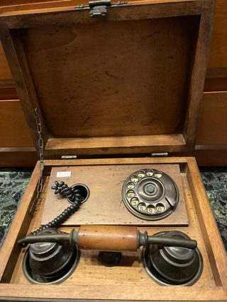 Maquina coser con maletin de piel