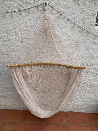 silla colgante hecha a mano