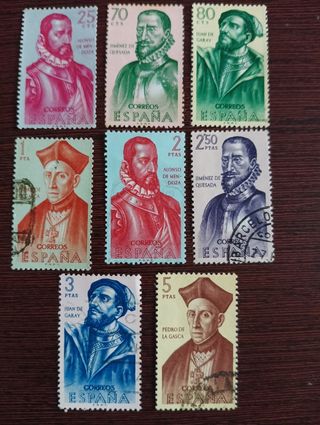 Serie sellos España forjadores 1962
