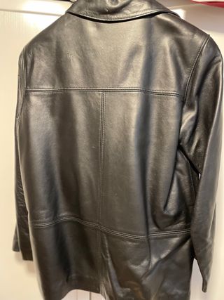 Chaqueta de cuero negra