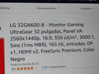 acepto cambio Monitor lg ultragear gaming 32"