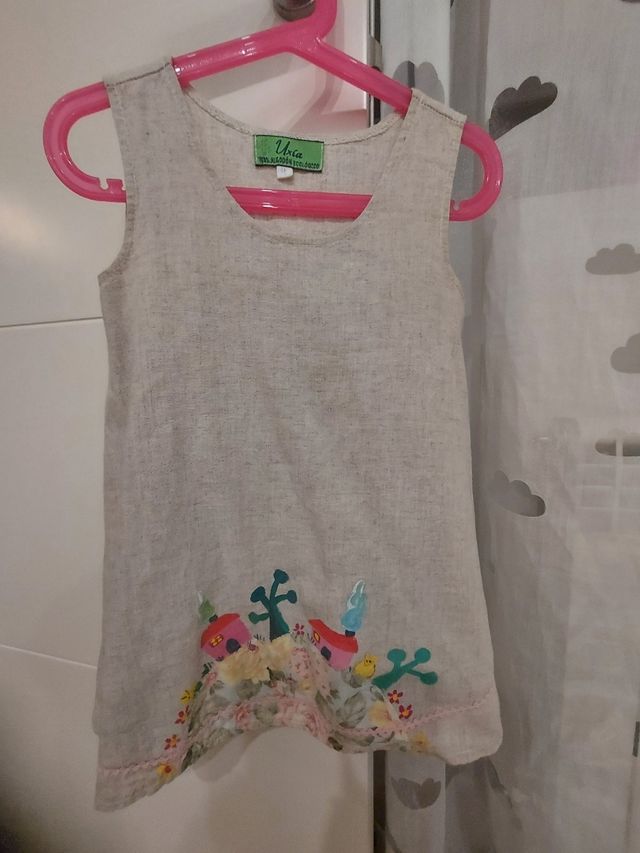 Vestido lino niña 3/4 años