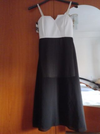 Vestido fiesta italiano  con etiqueta 