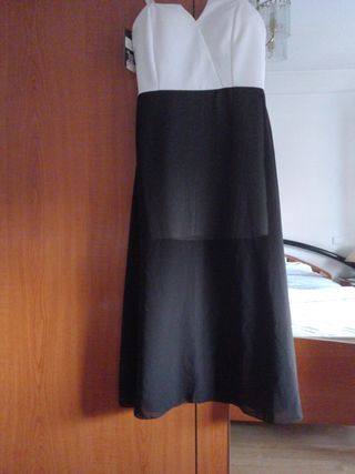 Vestido fiesta italiano  con etiqueta 