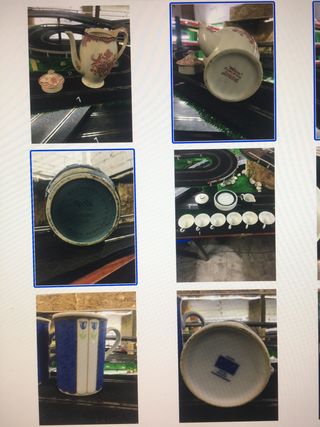 Tazze, piatti, teiere in porcellana