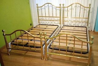 Cama forja dorada