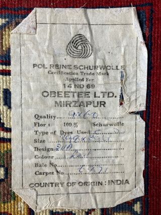 Alfombra 3x4 Grande Lana Artesanal. XXL gigante.