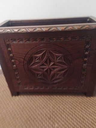 juego de paragüero y perchero de castaño a maño