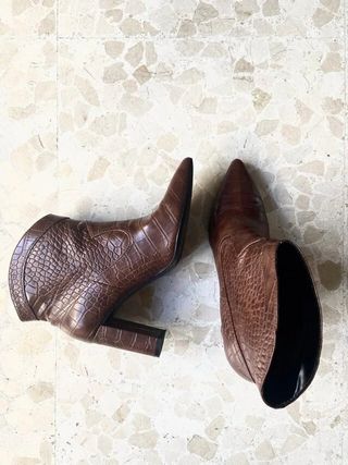 Botas Piel Marrón Mango Nº 40