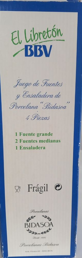 Ensaladera y fuentes porc. Bidasoa