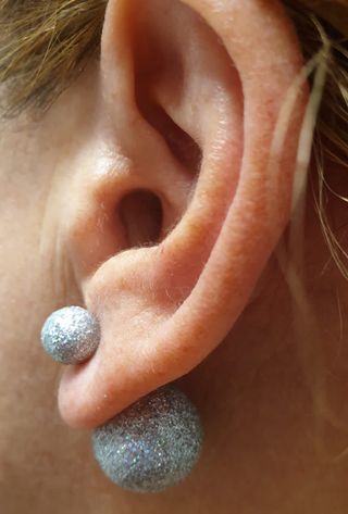 Pendientes dobles brillantes NUEVOS