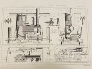 Grabados plancha industriales originales 1856