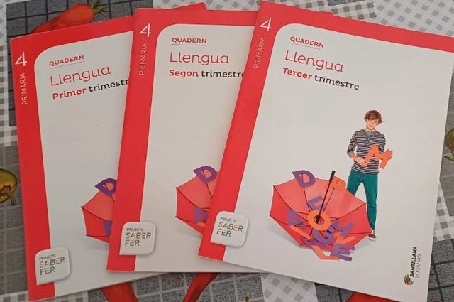 Cuadernos 4°primaria 1,2,3 trimestre llengua