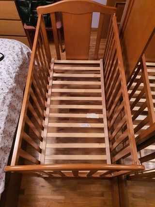 Cuna madera maciza Mi Cuna con cajón y colchón