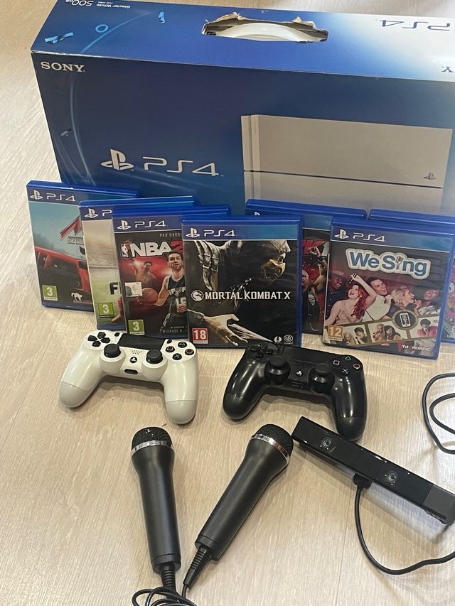 Pack PS4 Lim + Mandos + 7 Juegos + Mic + Cam
