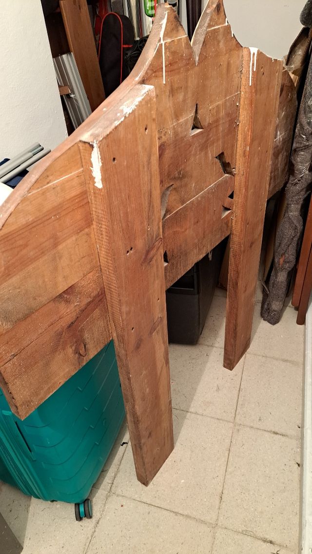 Cabecero artesanal madera