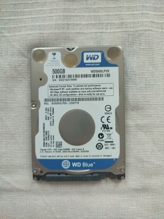 Disco duro  para portátil de 500GB