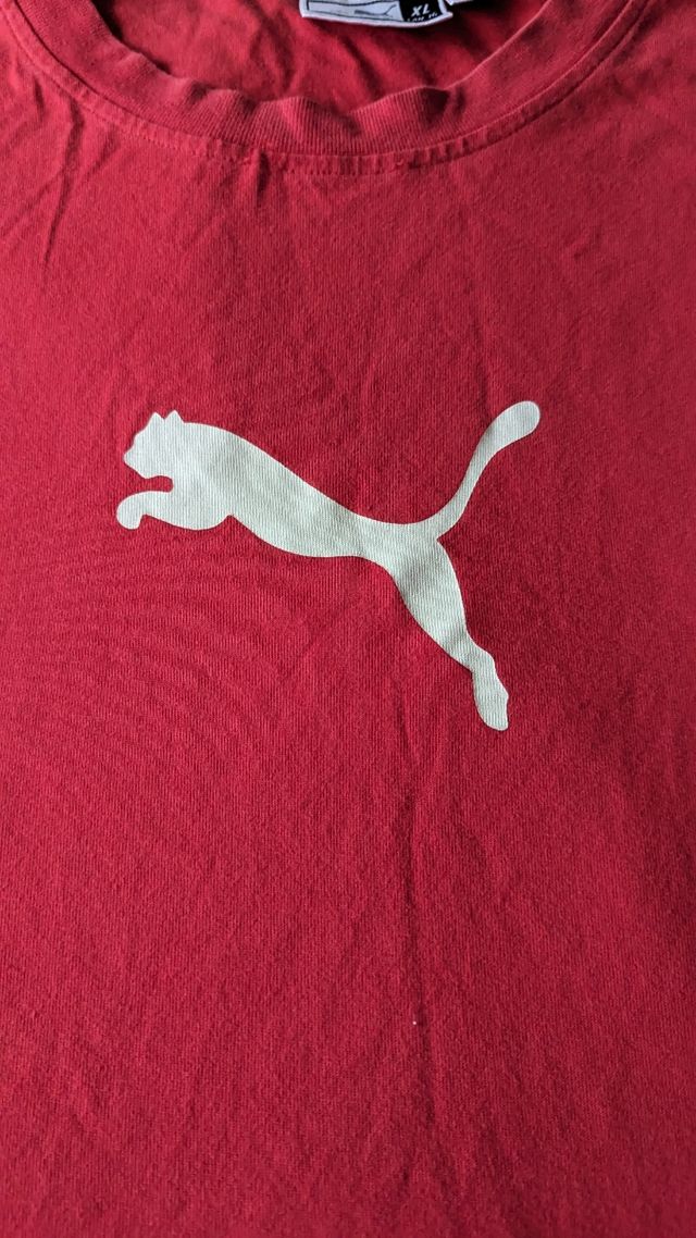 Camiseta Puma XL manga larga roja