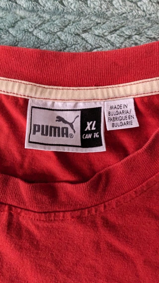 Camiseta Puma XL manga larga roja