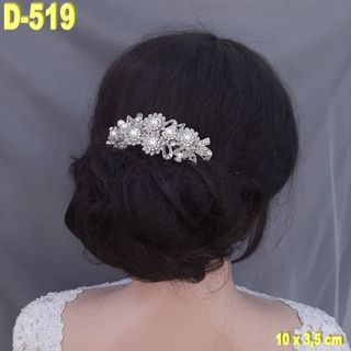 Tocado Plateado de Novia o Fiesta 
