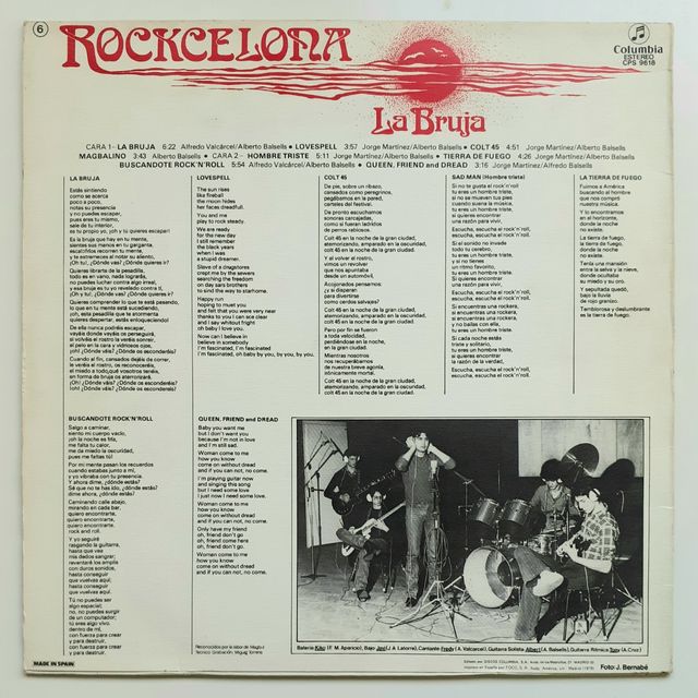 Vinilo ROCKCELONA "La Bruja" (Columbia, 1979)