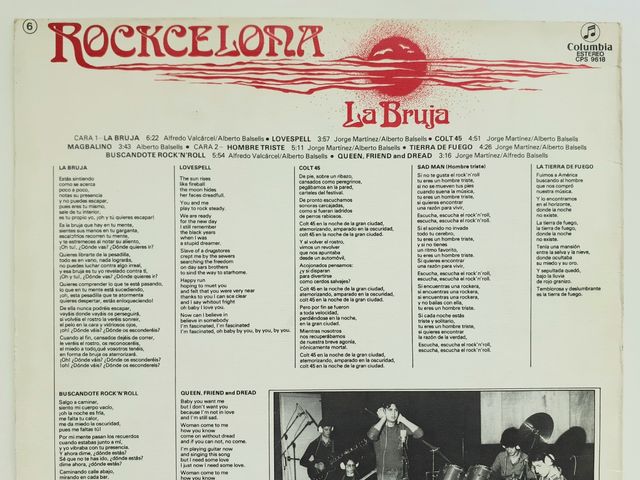 Vinilo ROCKCELONA "La Bruja" (Columbia, 1979)